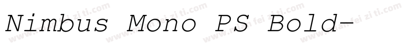 Nimbus Mono PS Bold字体转换